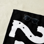 Uitstekende en gekraste tekst Werkout 247365 wit Strandlaken (In situ)