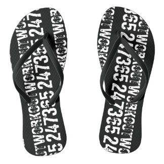 Uitstekende en gekraste tekst Werkout 247365 wit Teenslippers