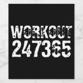 Uitstekende en gekraste tekst Werkout 247365 wit Wijn Etiket (Enkel label)