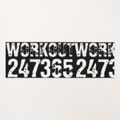 Uitstekende en gekraste tekst Werkout 247365 wit Yogamat (Voorkant (horizontaal))