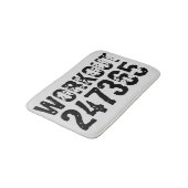 Uitstekende en gekraste tekst Werkout 247365 zwart Badmat (Gekanteld)