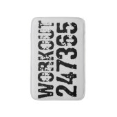 Uitstekende en gekraste tekst Werkout 247365 zwart Badmat (Voorkant Verticaal)