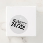 Uitstekende en gekraste tekst Werkout 247365 zwart Bedankjes Labels (In situ)