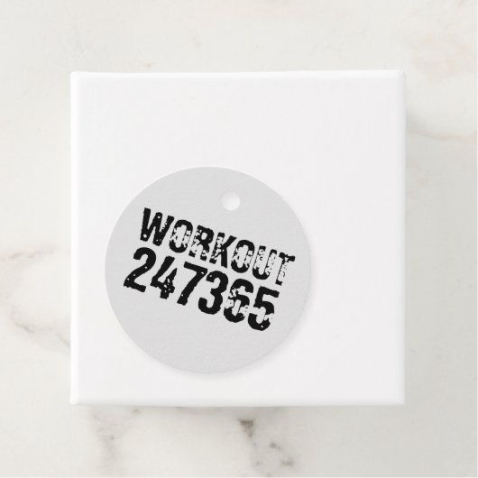 Uitstekende en gekraste tekst Werkout 247365 zwart Bedankjes Labels (In situ)