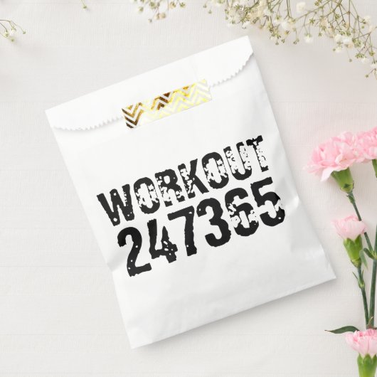 Uitstekende en gekraste tekst Werkout 247365 zwart Bedankzakje (Gezegeld)