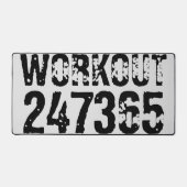 Uitstekende en gekraste tekst Werkout 247365 zwart Bureaumat (Voorkant)