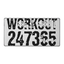 Uitstekende en gekraste tekst Werkout 247365 zwart