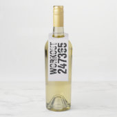 Uitstekende en gekraste tekst Werkout 247365 zwart Flessenhanger (Op fles)