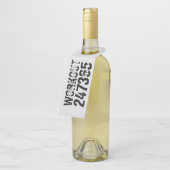 Uitstekende en gekraste tekst Werkout 247365 zwart Flessenhanger (Schuin)