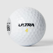Uitstekende en gekraste tekst Werkout 247365 zwart Golfballen (Logo)