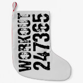 Uitstekende en gekraste tekst Werkout 247365 zwart Kleine Kerstsok (Voorkant)