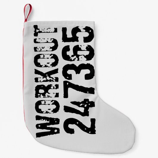 Uitstekende en gekraste tekst Werkout 247365 zwart Kleine Kerstsok (Voorkant)