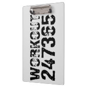 Uitstekende en gekraste tekst Werkout 247365 zwart Klembord (Links)