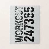 Uitstekende en gekraste tekst Werkout 247365 zwart Legpuzzel (Verticaal)