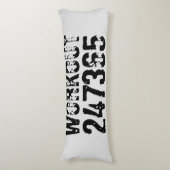 Uitstekende en gekraste tekst Werkout 247365 zwart Lichaamskussen (Voorkant Verticaal)