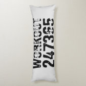 Uitstekende en gekraste tekst Werkout 247365 zwart Lichaamskussen (Achterkant (Verticaal))