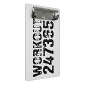 Uitstekende en gekraste tekst Werkout 247365 zwart Mini Klembord (Schuin)