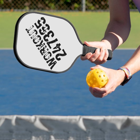 Uitstekende en gekraste tekst Werkout 247365 zwart Pickleball Paddle (Insitu)