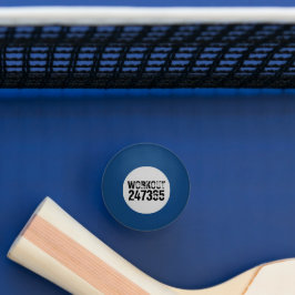 Uitstekende en gekraste tekst Werkout 247365 zwart Pingpongbal
