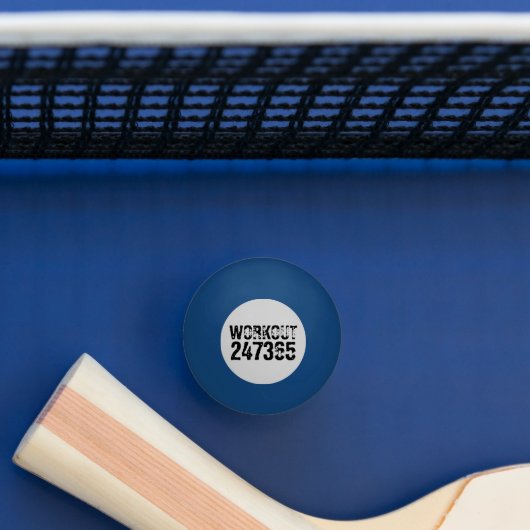 Uitstekende en gekraste tekst Werkout 247365 zwart Pingpongbal (Tafel)