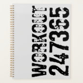 Uitstekende en gekraste tekst Werkout 247365 zwart Planner (Voorkant)