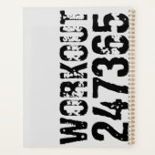 Uitstekende en gekraste tekst Werkout 247365 zwart Planner (Achterkant)