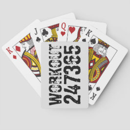 Uitstekende en gekraste tekst Werkout 247365 zwart Pokerkaarten