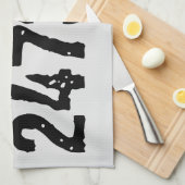 Uitstekende en gekraste tekst Werkout 247365 zwart Theedoek (Quarter Fold)