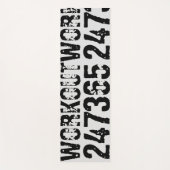 Uitstekende en gekraste tekst Werkout 247365 zwart Yogamat (Voorkant)