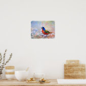 Uitstekende en kleurrijke lentevervogel poster (Keuken)