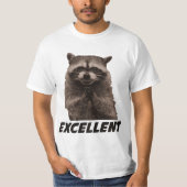 Uitstekende 'Evil Plotting Raccoon' T-shirt (Voorkant)