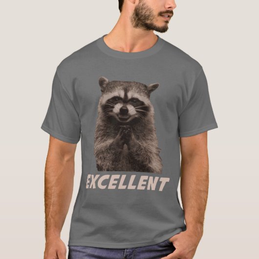 Uitstekende 'Evil Plotting Raccoon' T-shirt (Voorkant)