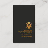 Uitstekende Faux Gold Feather Pen Creative Writer Visitekaartje (Achterkant)