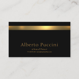 Uitstekende Faux Gold Stripe Retro Style Chauffeur Visitekaartje