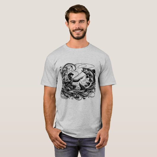 Uitstekende Fly Fishing Actie T-shirt (Voorkant volledig)