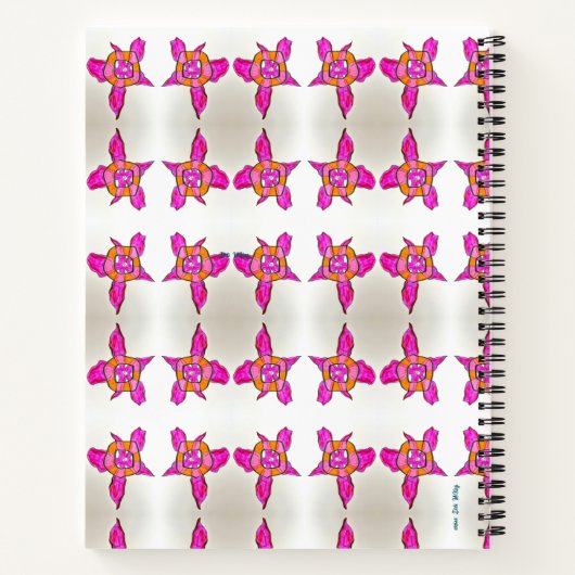 Uitstekende Fuschia Notitieboek (Achterkant)