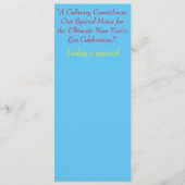 "Uitstekende Fusion Delights: op maat gemaakte men Menu (Voorkant)