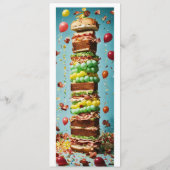 "Uitstekende Fusion Delights: op maat gemaakte men Menu (Achterkant)