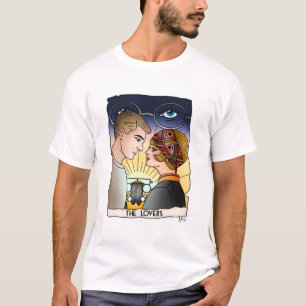 Uitstekende Gatsby Tarot-waterverf afdrukken T-shirt