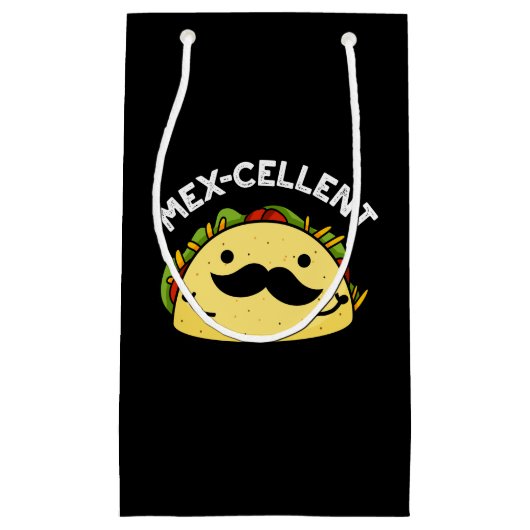 Uitstekende, gemiddelde schenkende Taco Pun Dark B Klein Cadeauzakje (Voorkant)