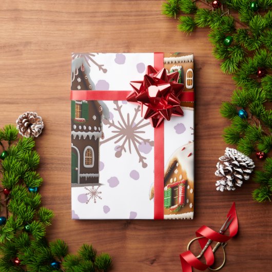 Uitstekende Gingerbread House Vakantie inpakpapier (Feestdagen Geschenken)