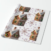 Uitstekende Gingerbread House Vakantie inpakpapier (Uitgerold)