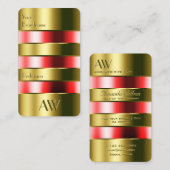 Uitstekende Gold Glass kan rode vloeistoffen en In Visitekaartje (Voorkant / Achterkant)