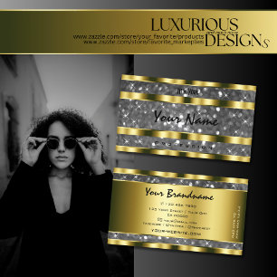 Uitstekende Gold Silver Glitter Stars Professional Visitekaartje