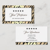 Uitstekende Gold Tiger-minimalistische professiona Visitekaartje (Voorkant / Achterkant)