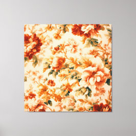 Uitstekende goudbruine bloemblaadjes canvas afdruk