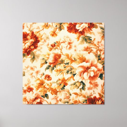 Uitstekende goudbruine bloemblaadjes canvas afdruk (Voorkant)