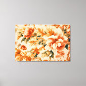 Uitstekende goudbruine bloemblaadjes canvas afdruk (Voorkant)