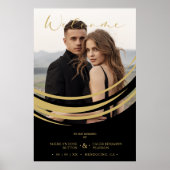 Uitstekende gouden Abstracte geometrische vormfoto Poster (Voorkant)