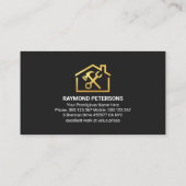 Uitstekende Gouden Home Paint Splatter Visitekaartje (Achterkant)